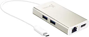 J5 USB-C TO HDMI/G ETHERNET/USB3.0 ADAPTER JCA374